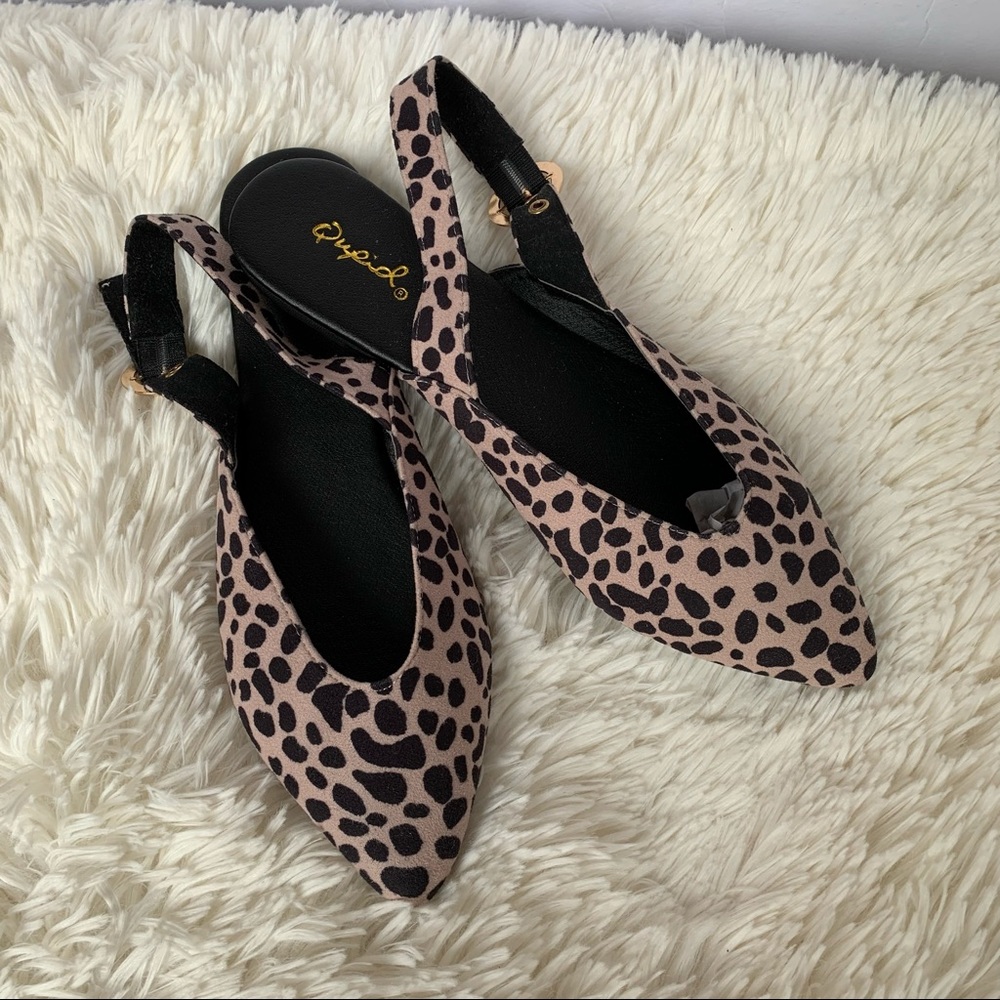 Qupid women’s‎ open heel pointed toe flats size 6